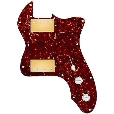 920D Custom 72 Thinline Tele Loaded Pickguard With Gold Smoothie Humbuckers and White Knobs