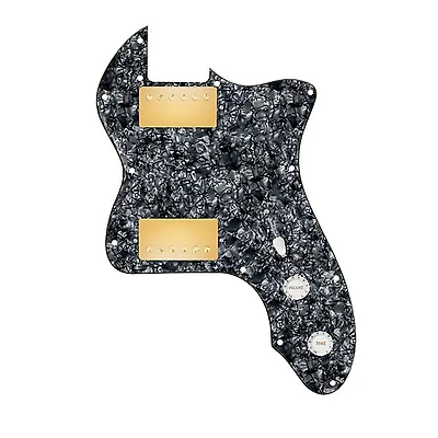920D Custom 72 Thinline Tele Loaded Pickguard With Gold Smoothie Humbuckers and White Knobs