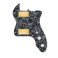 920D Custom 72 Thinline Tele Loaded Pickguard With Gold Smoothie Humbuckers and White Knobs