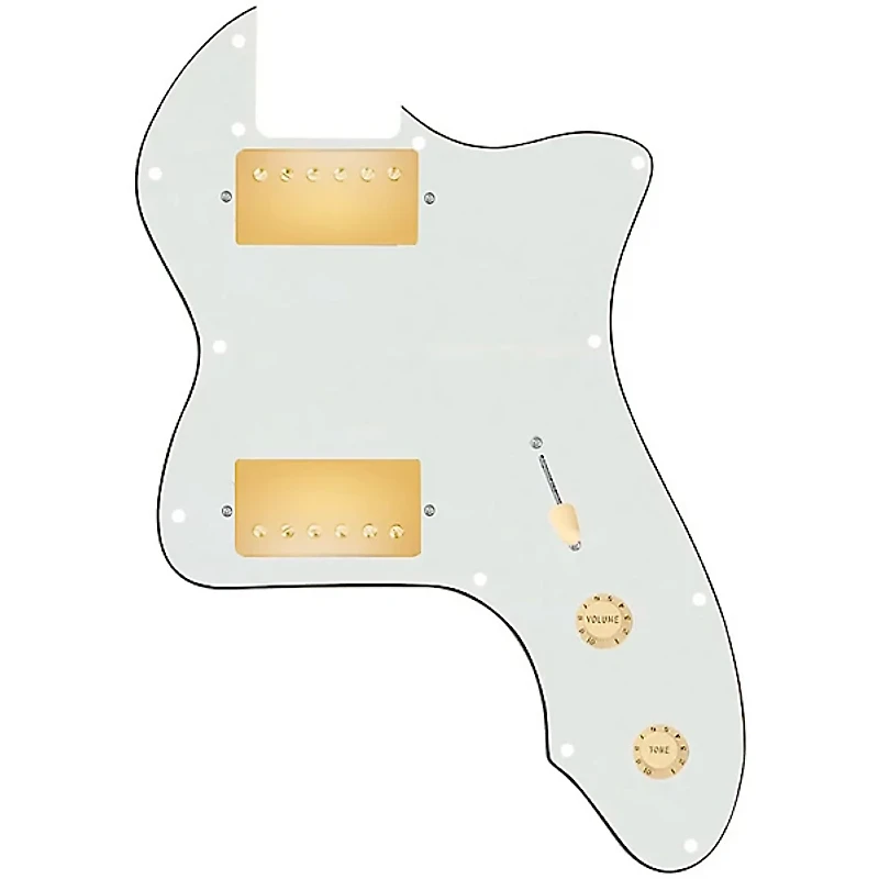 920D Custom '72 Thinline Tele Loaded Pickguard With Gold Smoothie Humbuckers & Aged White Knobs