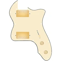920D Custom '72 Thinline Tele Loaded Pickguard With Gold Smoothie Humbuckers & Aged White Knobs