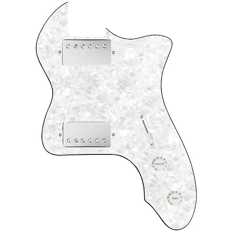 920D Custom '72 Thinline Tele Loaded Pickguard With Nickel Smoothie Humbuckers & White Knobs