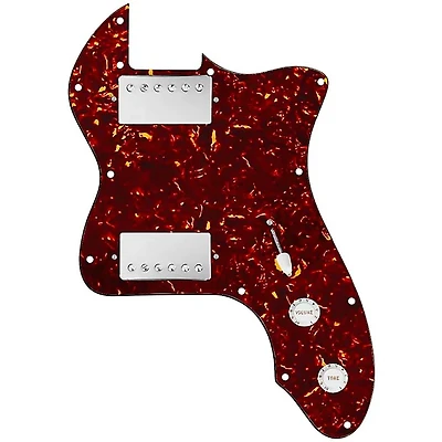 920D Custom '72 Thinline Tele Loaded Pickguard With Nickel Smoothie Humbuckers & White Knobs