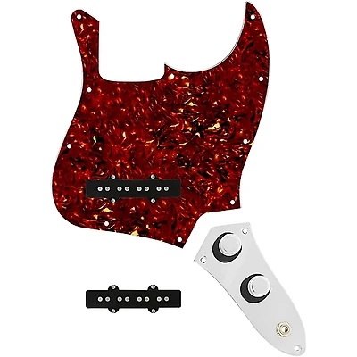 920D Custom Jazz Bass Loaded Pickguard With Drive (Hot) Pickups and JB-CON-CH-BK Control Plate
