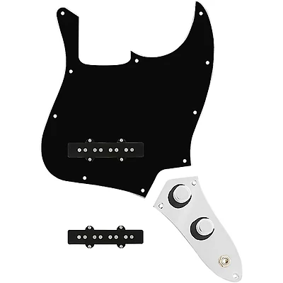920D Custom Jazz Bass Loaded Pickguard With Drive (Hot) Pickups and JB-CON-CH-BK Control Plate
