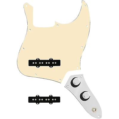 920D Custom Jazz Bass Loaded Pickguard With Groove (Modern) Pickups and JB-CON-CH-BK Wiring Harness