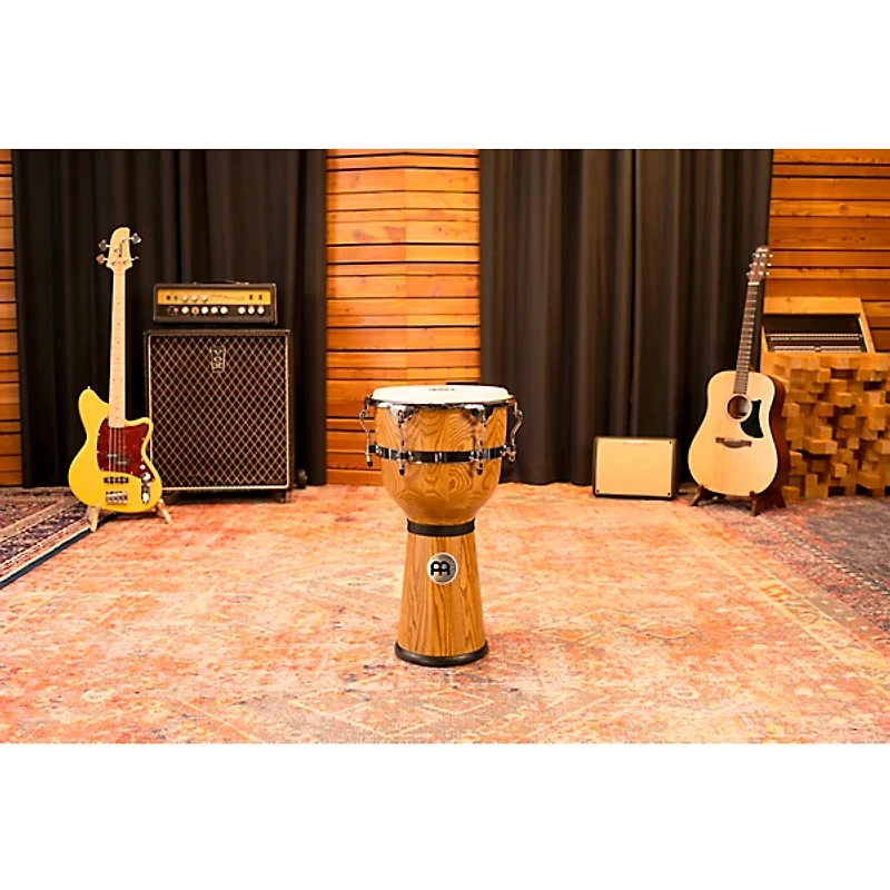 MEINL Floatune Zebra Print Ash Wood Djembe 12 in.