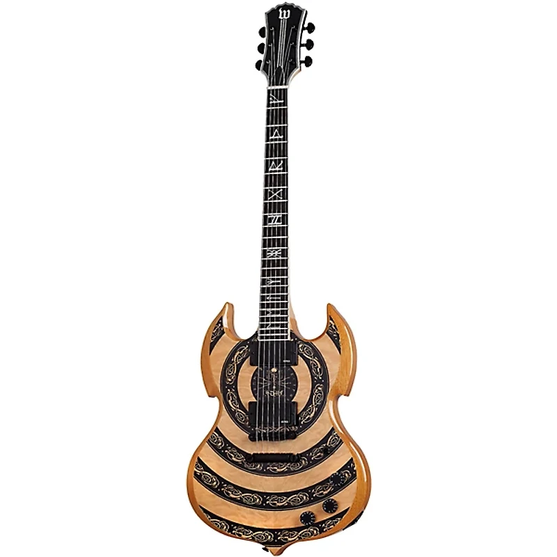 Wylde Audio Barbarian Norse Dragon Bullseye Electric Guitar Rawtop