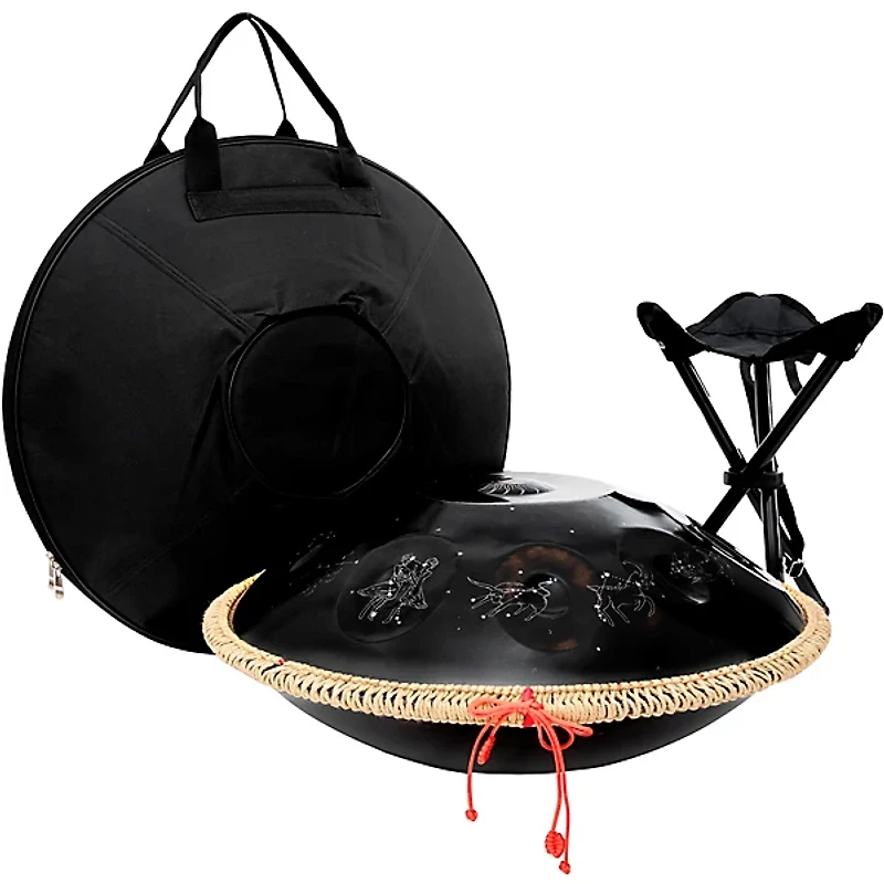 X8 Drums Zodiac Constellation Handpan With Bag and Stand 22 in. Black
