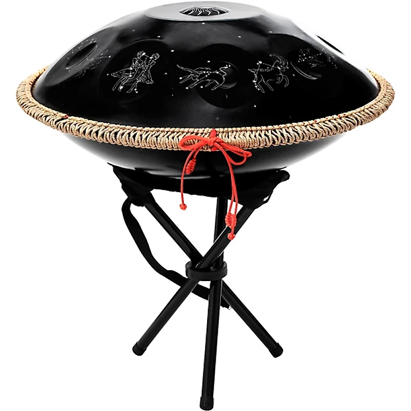 X8 Drums Zodiac Constellation Handpan With Bag and Stand 22 in. Black