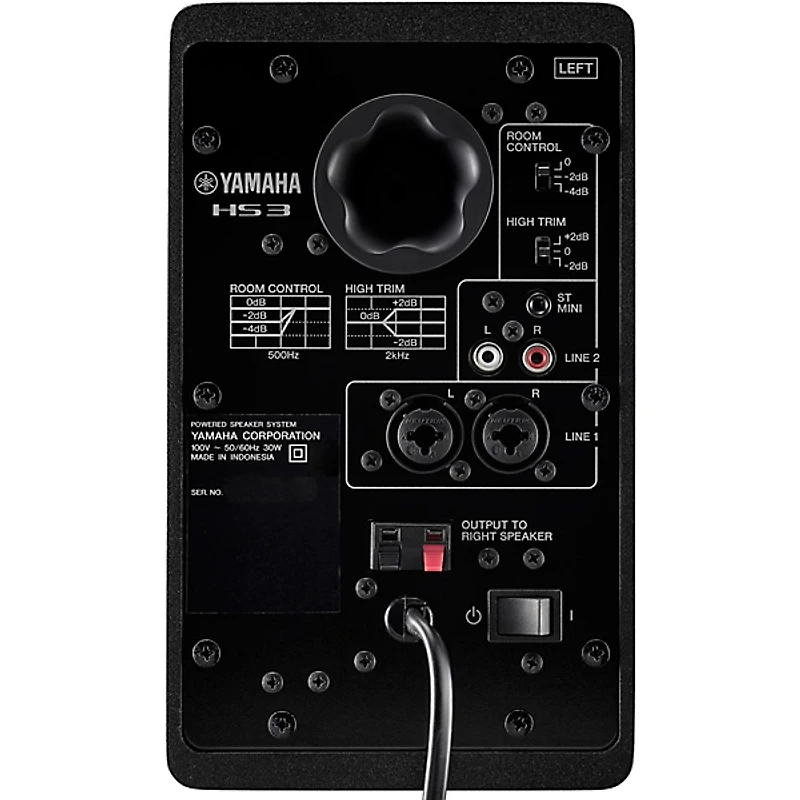 Yamaha HS3 3.5" Powered Studio Monitors (Pair), Black