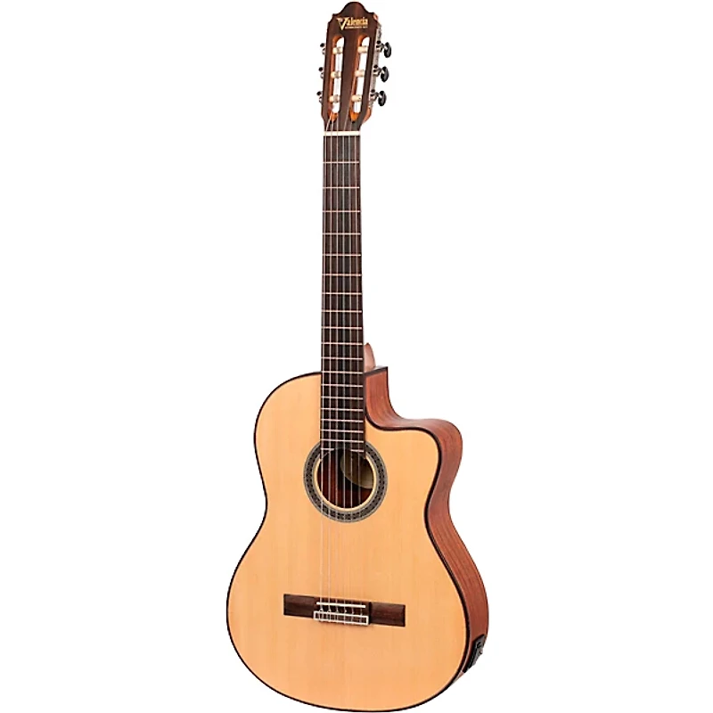 Valencia VC704 700 Series Nylon-String Classical Acoustic-Electric Guitar Natural