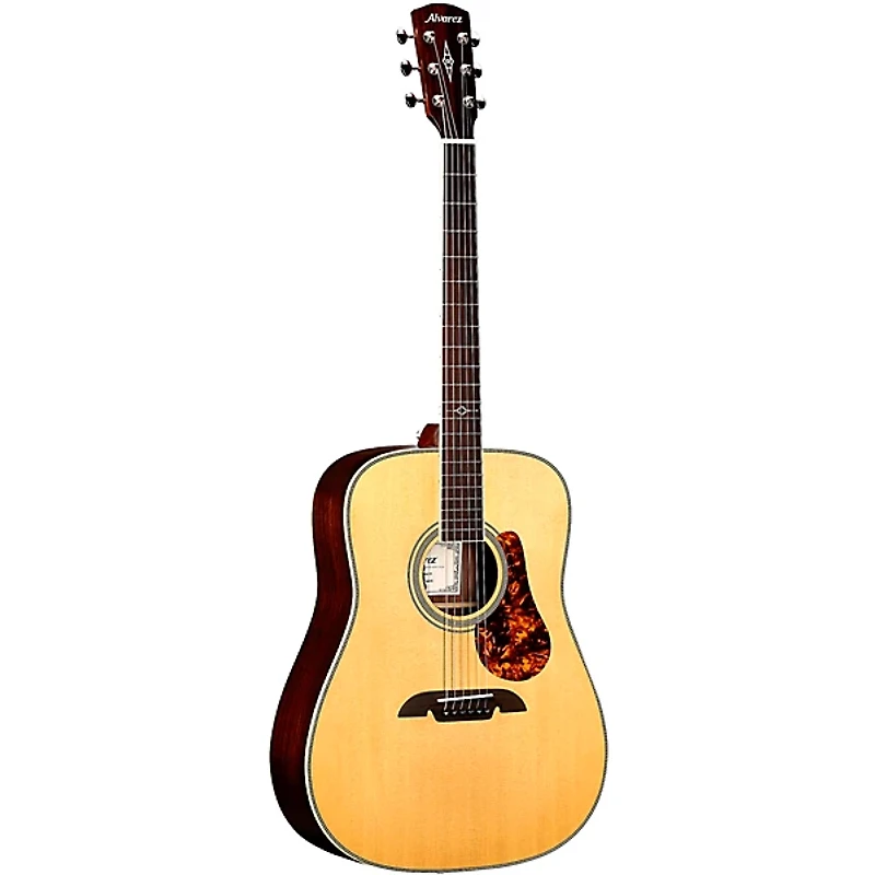 Alvarez MD70e Herringbone Dreadnought Acoustic-Electric Guitar Natural