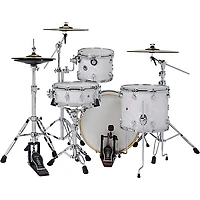 DW DWe Wireless Acoustic-Electronic Convertible 4-Piece Drum Set Bundle With 20" Bass Drum, Cymbals and Hardware