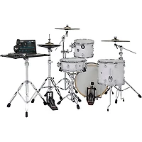 DW DWe Wireless Acoustic-Electronic Convertible 4-Piece Drum Set Bundle With 20" Bass Drum, Cymbals and Hardware