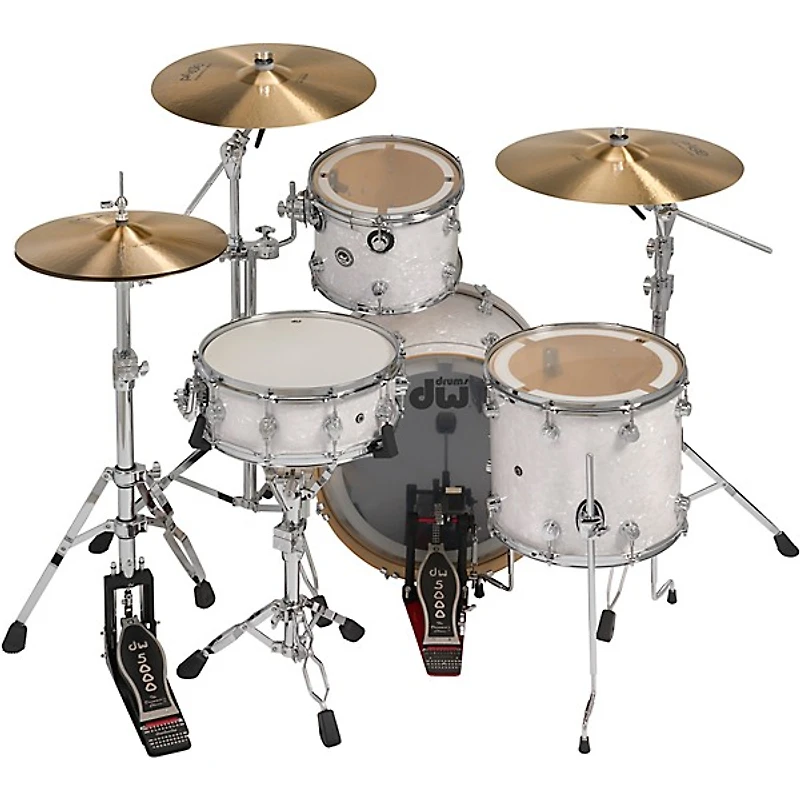DW DWe Wireless Acoustic-Electronic Convertible 4-Piece Drum Set Bundle With 20" Bass Drum, Cymbals and Hardware