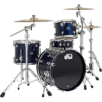 DW DWe Wireless Acoustic-Electronic Convertible 4-Piece Drum Set Bundle With 20" Bass Drum, Cymbals and Hardware