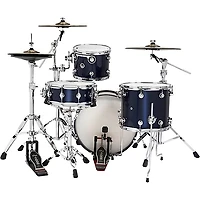 DW DWe Wireless Acoustic-Electronic Convertible 4-Piece Drum Set Bundle With 20" Bass Drum, Cymbals and Hardware