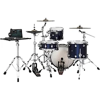 DW DWe Wireless Acoustic-Electronic Convertible 4-Piece Drum Set Bundle With 20" Bass Drum, Cymbals and Hardware
