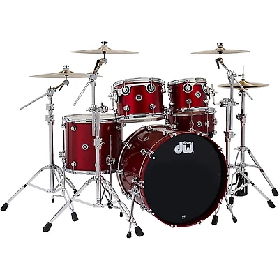 DW DWe Wireless Acoustic-Electronic Convertible 5-Piece Drum Set Bundle With 22" Bass Drum, Cymbals and Hardware