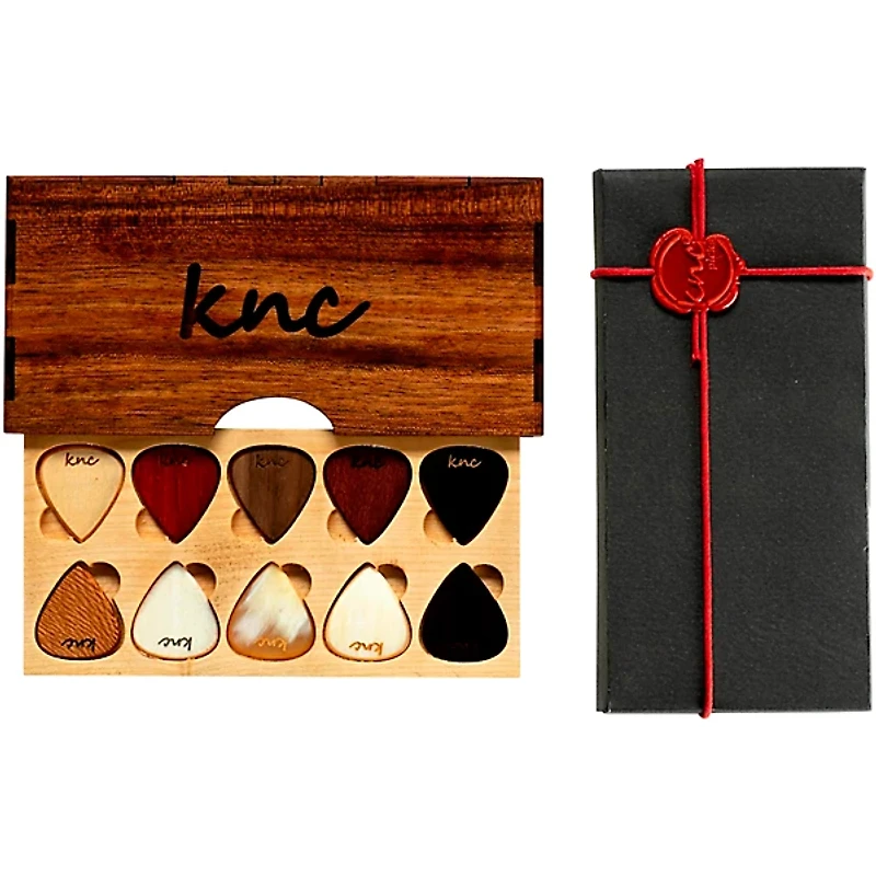 Knc Picks Assorted Guitar Picks With Wooden Box