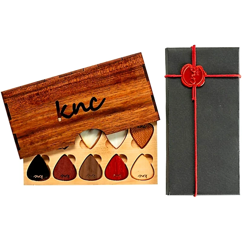 Knc Picks Assorted Guitar Picks With Wooden Box
