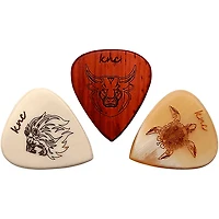 Knc Picks Wild Life Set Guitar Picks With Wooden Box 3 Pack