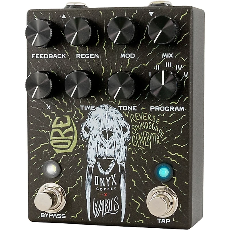 Walrus Audio Lore Reverse Soundscape Generator Delay/Reverb/Pitch/Modulation Effects Pedal - Onyx Edition Black