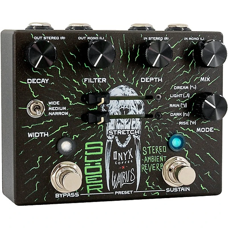 Walrus Audio SLOER Stereo Ambient Reverb Effects Pedal Onyx Edition Black