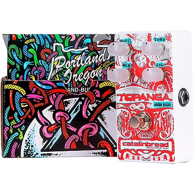 Catalinbread Topanga Spring Reverb 3D Effects Pedal with 3D Glasses Red and White
