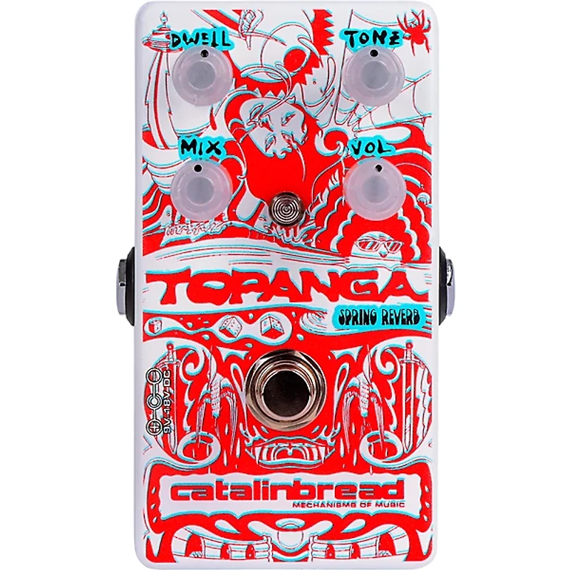 Catalinbread Topanga Spring Reverb 3D Effects Pedal with 3D Glasses Red and White