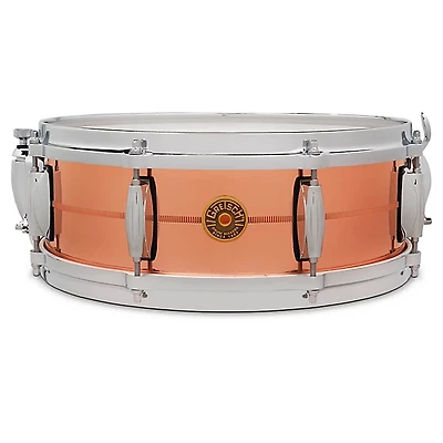 Gretsch Drums USA C2 2mm Polished Copper 8 Lug Snare Drum 14 x 5 in.