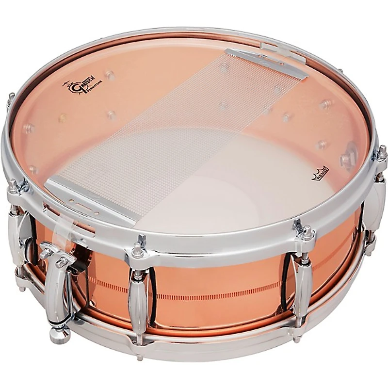 Gretsch Drums USA C2 2mm Polished Copper 8 Lug Snare Drum 14 x 5 in.