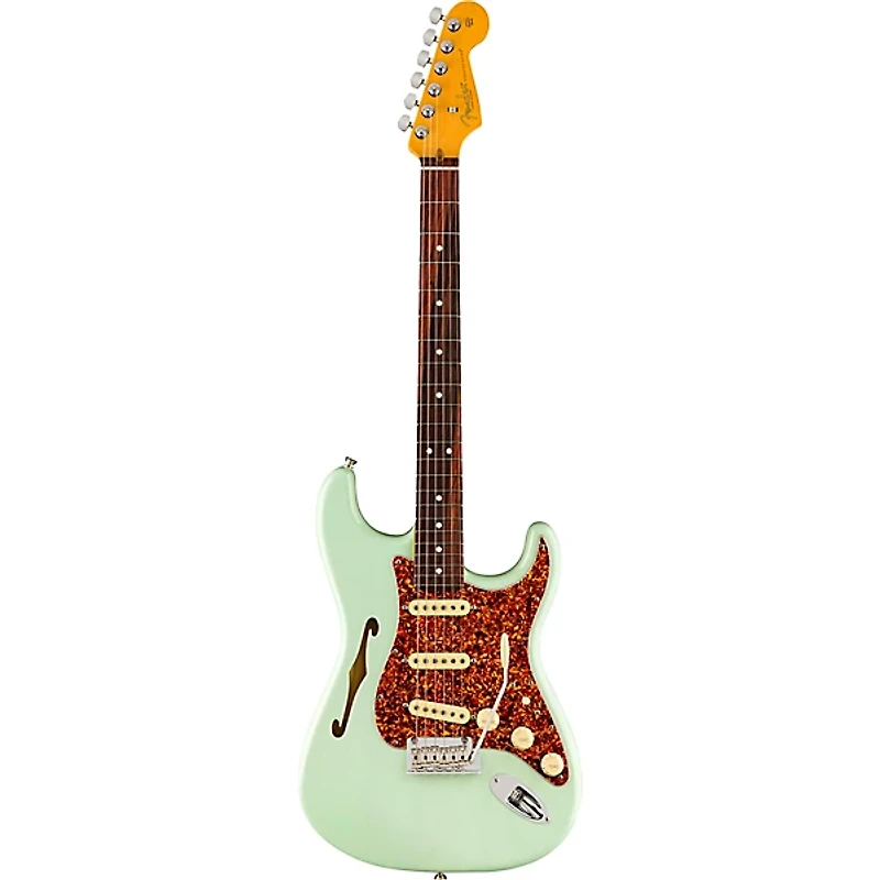 Fender American Professional II Stratocaster Thinline Limited-Edition Electric Guitar Transparent Surf Green
