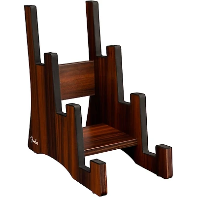 Fender Deluxe Wooden 3-Tier Guitar Stand Walnut