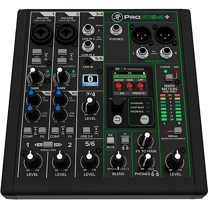 Mackie ProFX6v3+ 6-Channel Mixer With Gator Mixer Bag
