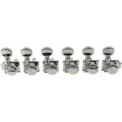 Kluson 6-In-Line Locking Revolution Series H-Mount Non-Collared Tuning Machines With Staggered Posts