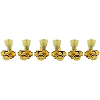 Kluson 3 Per Side Locking Revolution Series G-Mount Non-Collared Pearloid Keystone Tuning Machines