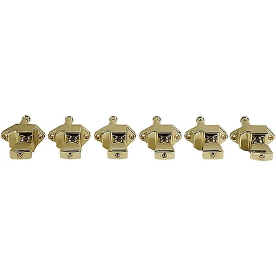 Kluson 3 Per Side Vintage Diecast Series Waffleback Metal Keystone Tuning Machines Gold