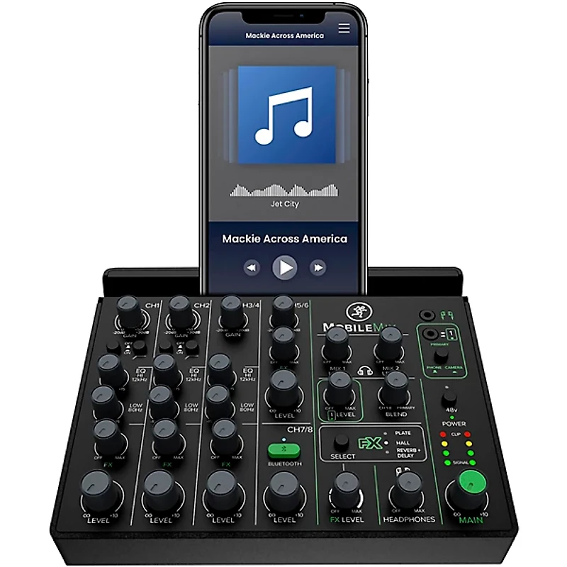 Mackie MobileMix 8-Channel USB-Powerable Mixer With Pair of Thrash212 GO Speakers, Roadrunner Bags, e835 Microphones, Stands, and Cables