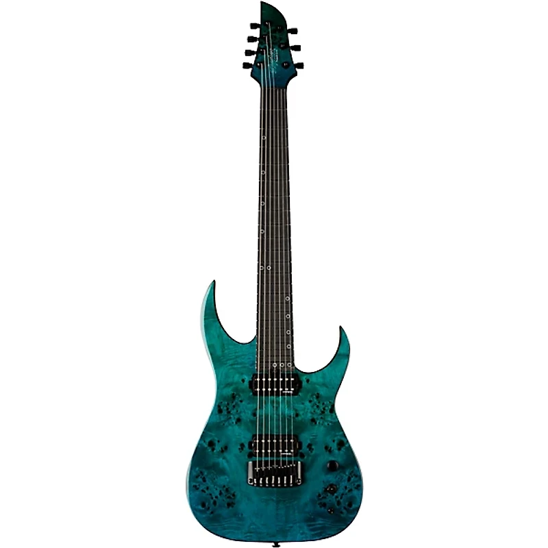 Schecter Guitar Research KM-7 MK-III Artist 7-String Electric Guitar With Lungren Pickups Lagoon Fade