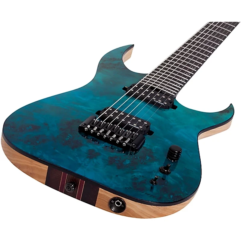 Schecter Guitar Research KM-7 MK-III Artist 7-String Electric Guitar With Lungren Pickups Lagoon Fade