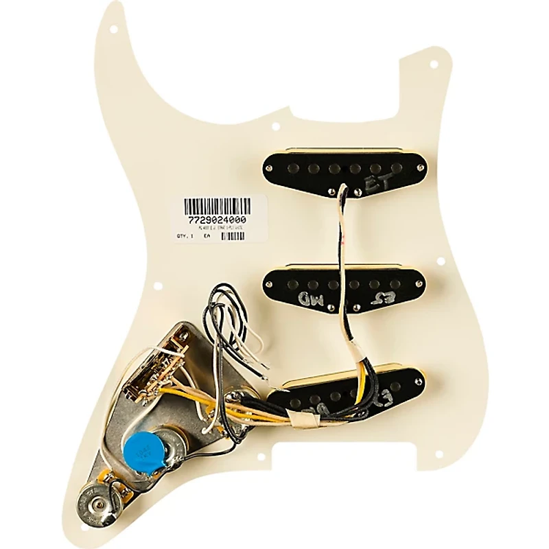 Fender Eric Johnson Signature 8-Hole Prewired Strat Pickguard - Aged White