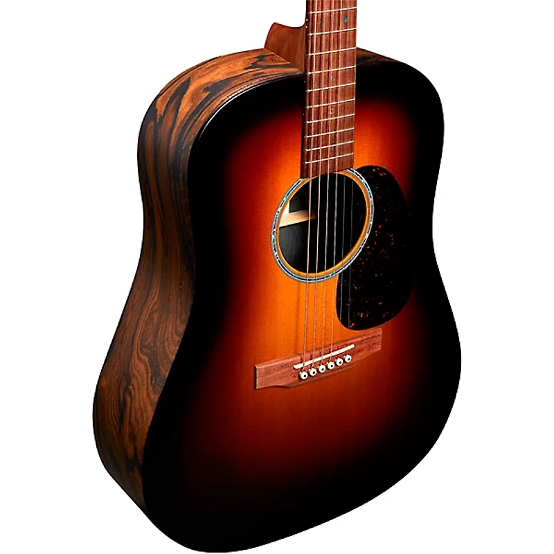 Martin D-X2E Ziricote Dreadnought Acoustic-Electric Guitar Burst