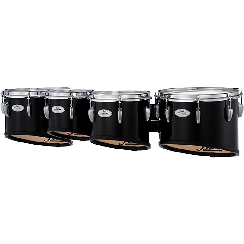 Pearl Finalist FMTB8023 Marching Tenor Set 8, 10, 12, 13 in. Midnight Black