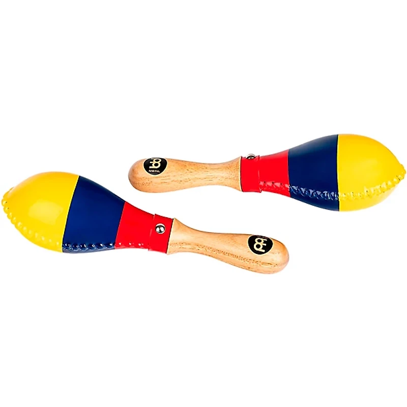 MEINL Traditional Rawhide Maracas with Colombian Flag