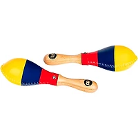 MEINL Traditional Rawhide Maracas with Colombian Flag