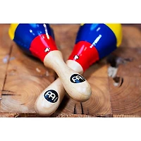 MEINL Traditional Rawhide Maracas with Colombian Flag
