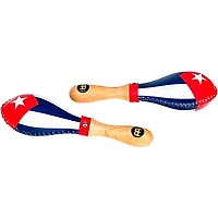 MEINL Traditional Rawhide Maracas with Cuban Flag