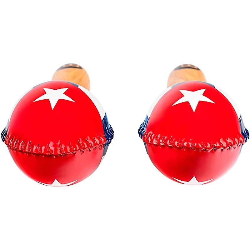 MEINL Traditional Rawhide Maracas with Cuban Flag